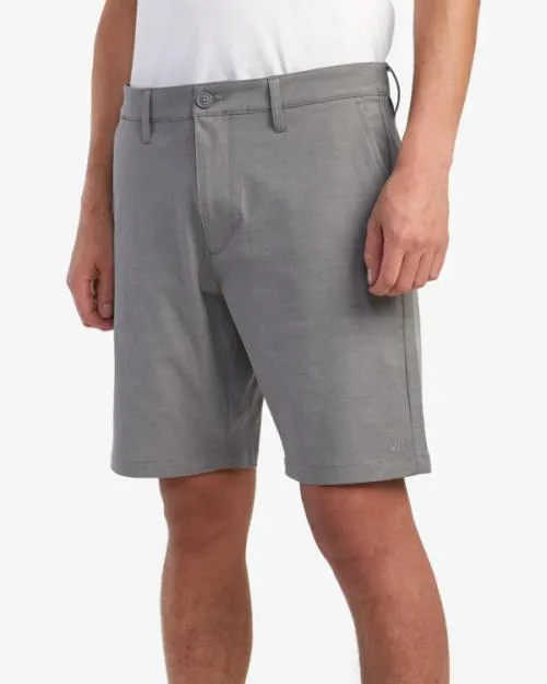 Rvca Back In Hybrid 19034 Shorts Athletic Heather Men Shorts and Hybrids