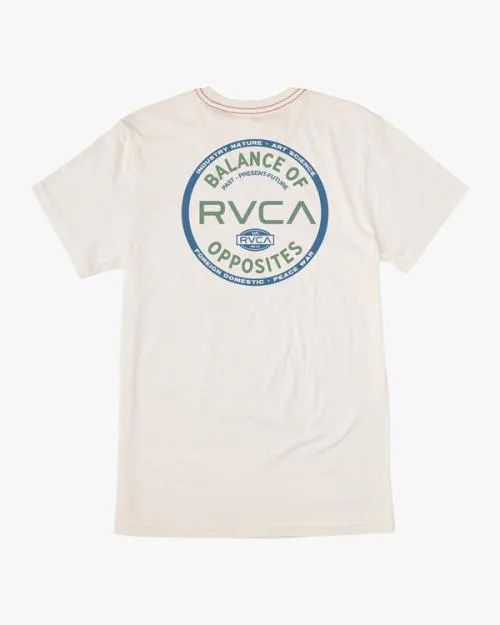 Rvca Balance Seal Tee Antique White Men Short Sleeves