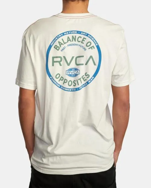 Rvca Balance Seal Tee Antique White Men Short Sleeves