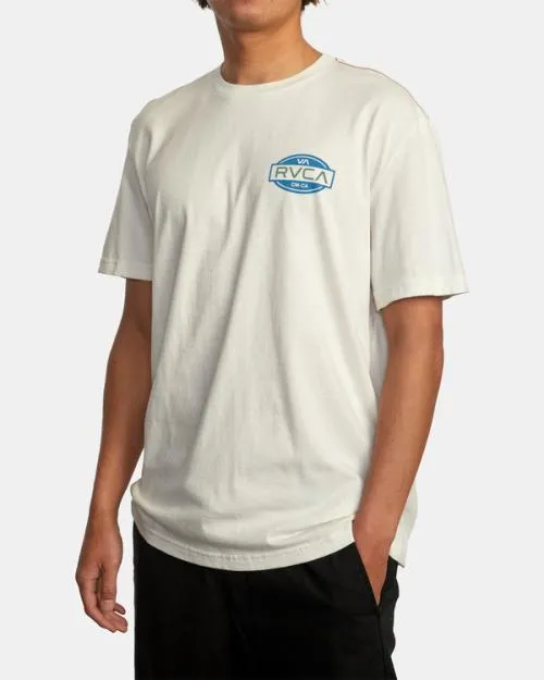 Rvca Balance Seal Tee Antique White Men Short Sleeves