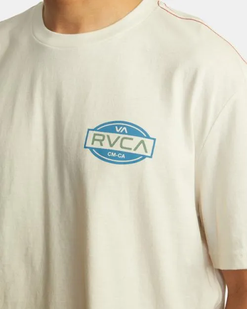 Rvca Balance Seal Tee Antique White Men Short Sleeves