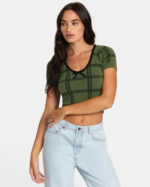 Rvca Betty Sweater Leaf Women Sweaters