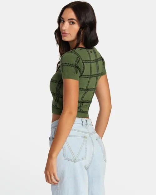 Rvca Betty Sweater Leaf Women Sweaters