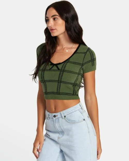 Rvca Betty Sweater Leaf Women Sweaters
