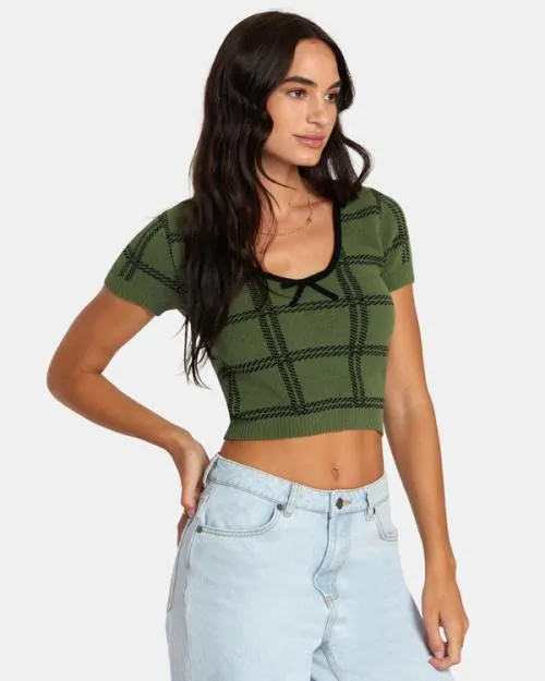 Rvca Betty Sweater Leaf Women Sweaters