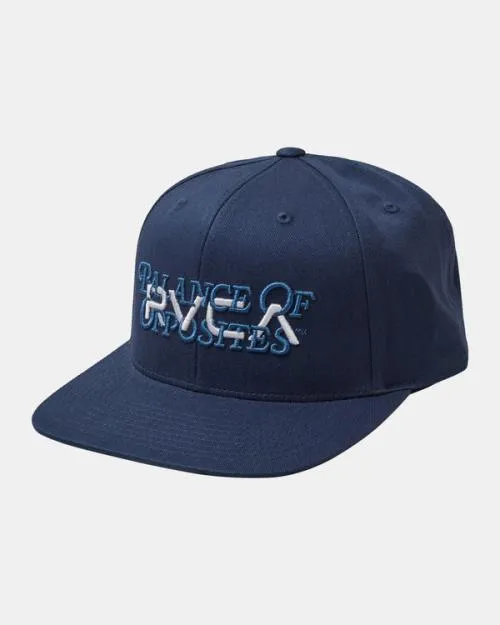 Rvca Big Balance Snapback Hat Moody Blue Men Hats and Beanies
