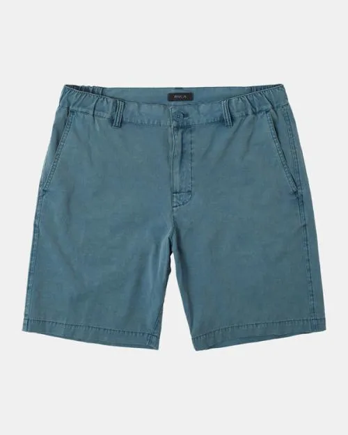 Rvca Boy039s All Time Coastal Rinsed 17034 Hybrid Boardshorts Duck Blue Boys Shorts