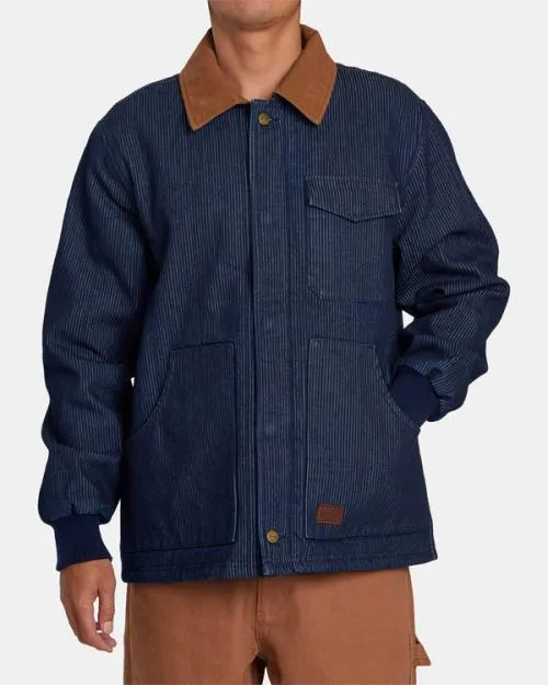 Rvca Chainmail Plus Jacket Indigo Cord Men Jackets