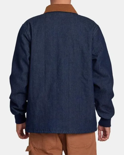 Rvca Chainmail Plus Jacket Indigo Cord Men Jackets