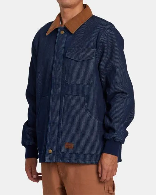 Rvca Chainmail Plus Jacket Indigo Cord Men Jackets