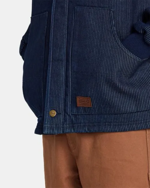 Rvca Chainmail Plus Jacket Indigo Cord Men Jackets