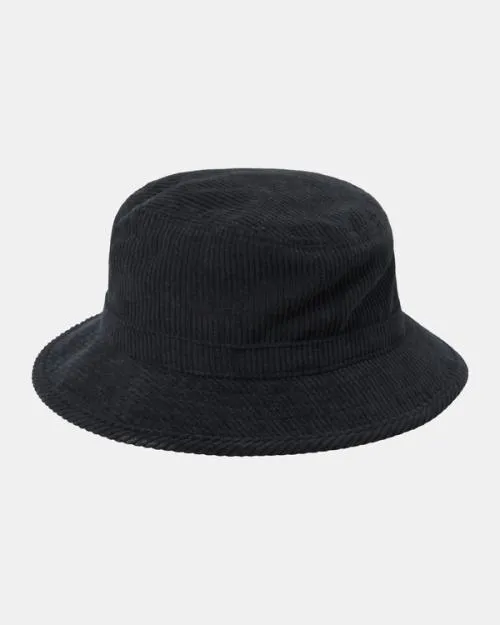 Rvca Chunky Cord Bucket Hat Pirate Black Men Hats and Beanies
