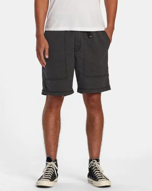 Rvca Civic City Elastic Waist Shorts Rvca Black Men Shorts and Hybrids