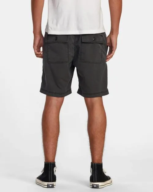 Rvca Civic City Elastic Waist Shorts Rvca Black Men Shorts and Hybrids