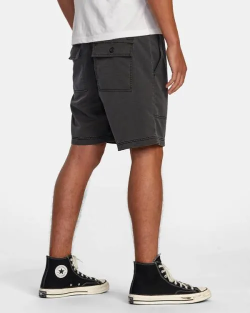Rvca Civic City Elastic Waist Shorts Rvca Black Men Shorts and Hybrids