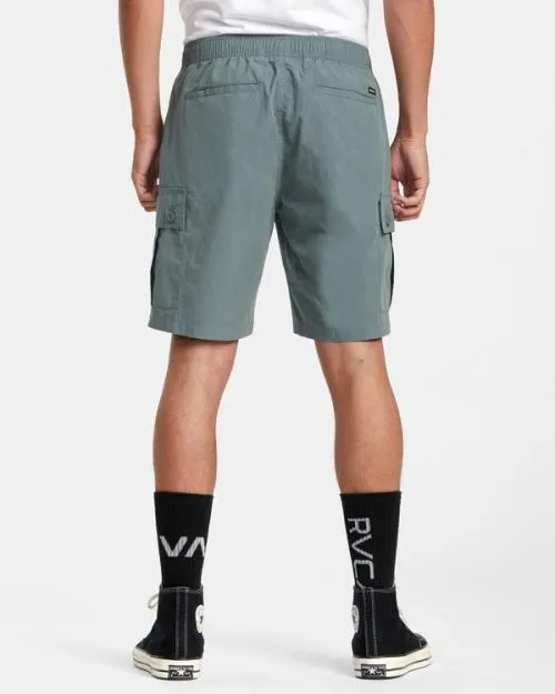 Rvca Civic Utility 18034 Elastic Shorts Balsam Green Men Shorts and Hybrids