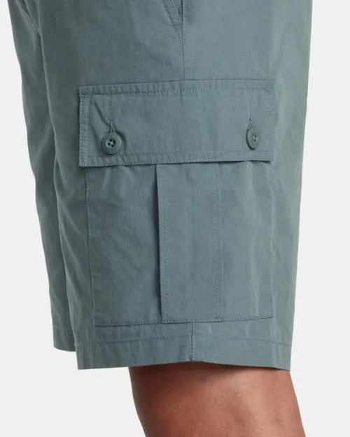 Rvca Civic Utility 18034 Elastic Shorts Balsam Green Men Shorts and Hybrids