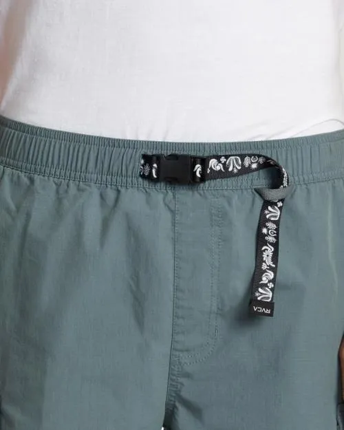 Rvca Civic Utility 18034 Elastic Shorts Balsam Green Men Shorts and Hybrids
