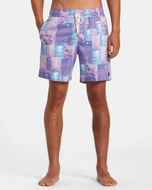Rvca Colin Sussingham Elastic Boardshorts 17034 Light Purple Men Boardshorts