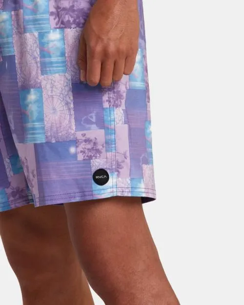 Rvca Colin Sussingham Elastic Boardshorts 17034 Light Purple Men Boardshorts