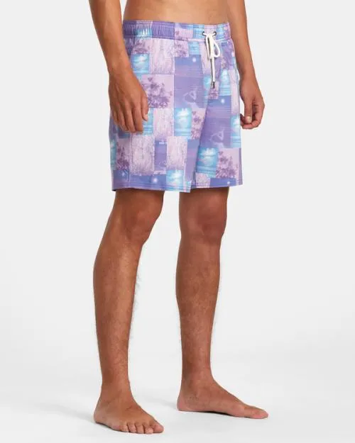 Rvca Colin Sussingham Elastic Boardshorts 17034 Light Purple Men Boardshorts