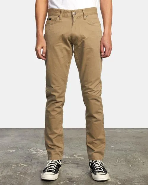 Rvca Daggers Slim Fit Twill Pants Wood Men Pants