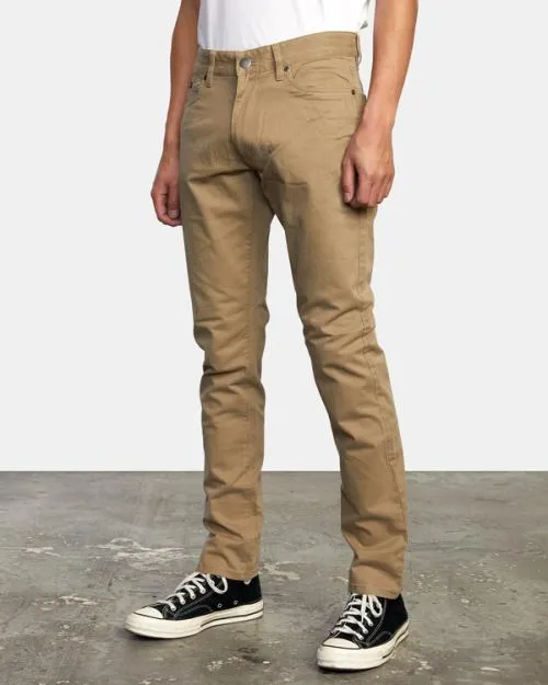 Rvca Daggers Slim Fit Twill Pants Wood Men Pants
