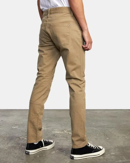 Rvca Daggers Slim Fit Twill Pants Wood Men Pants