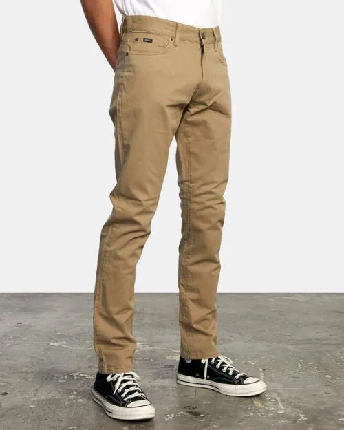 Rvca Daggers Slim Fit Twill Pants Wood Men Pants