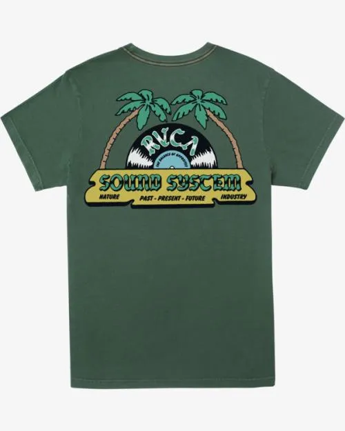 Rvca Dance Haul TShirt College Green Men Short Sleeves
