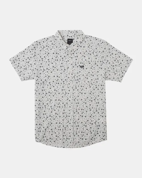 Rvca English Roses Short Sleeve Shirt White Men Shirts and Flannels