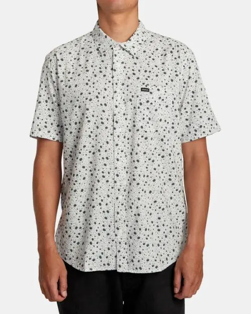 Rvca English Roses Short Sleeve Shirt White Men Shirts and Flannels