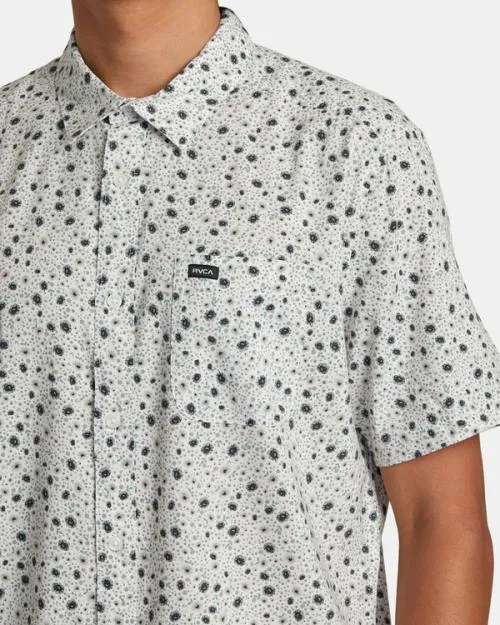 Rvca English Roses Short Sleeve Shirt White Men Shirts and Flannels