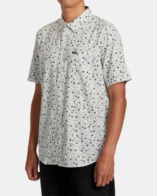 Rvca English Roses Short Sleeve Shirt White Men Shirts and Flannels