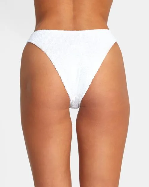 Rvca Grooves French Bikini Bottoms Whisper White Women Bikini Bottoms