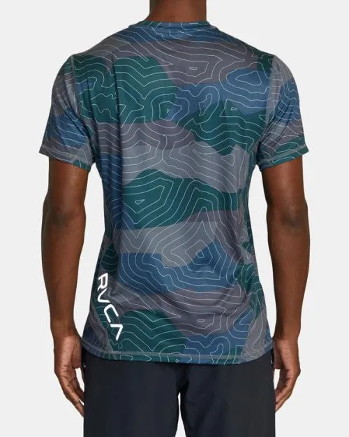 Rvca Hawaii Sport Vent Short Sleeve Training Top Hawaii Topo Camo SportMen Short Sleeves