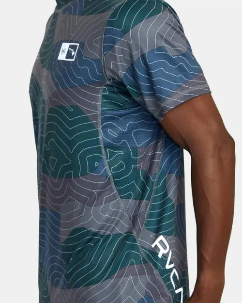 Rvca Hawaii Sport Vent Short Sleeve Training Top Hawaii Topo Camo SportMen Short Sleeves