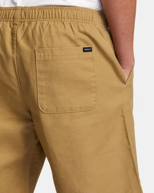 Rvca HiGrade Elastic Waist 20034 Shorts Khaki Men Shorts and Hybrids