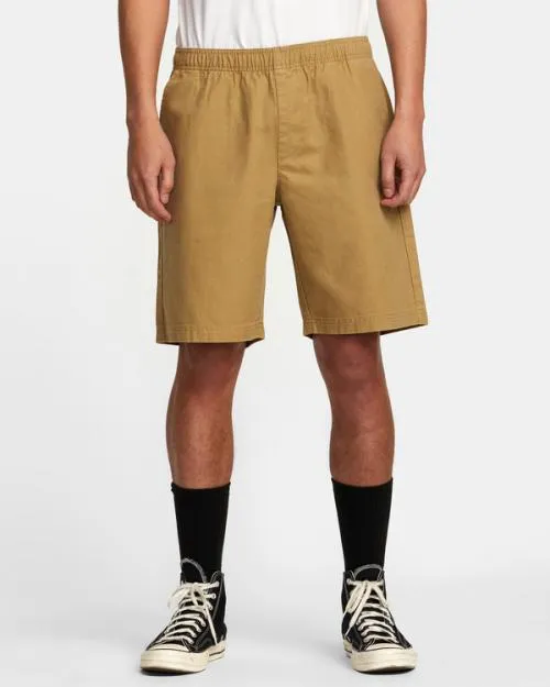 Rvca HiGrade Elastic Waist 20034 Shorts Khaki Men Shorts and Hybrids