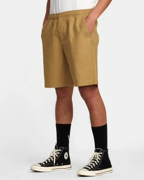 Rvca HiGrade Elastic Waist 20034 Shorts Khaki Men Shorts and Hybrids