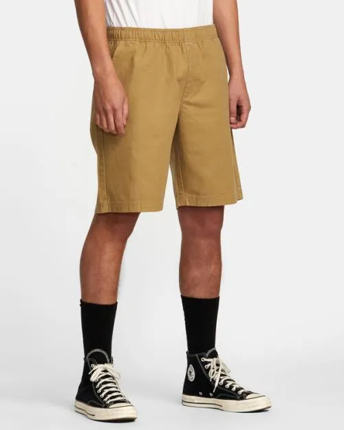 Rvca HiGrade Elastic Waist 20034 Shorts Khaki Men Shorts and Hybrids