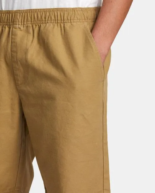 Rvca HiGrade Elastic Waist 20034 Shorts Khaki Men Shorts and Hybrids