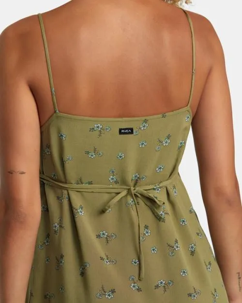 Rvca Hillside Mini Dress Aloe Women Dresses and Rompers