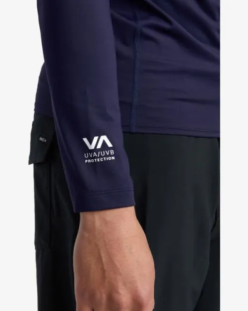 Rvca Long Sleeve Rashguard Navy Surf Rashguards and Surf Tees