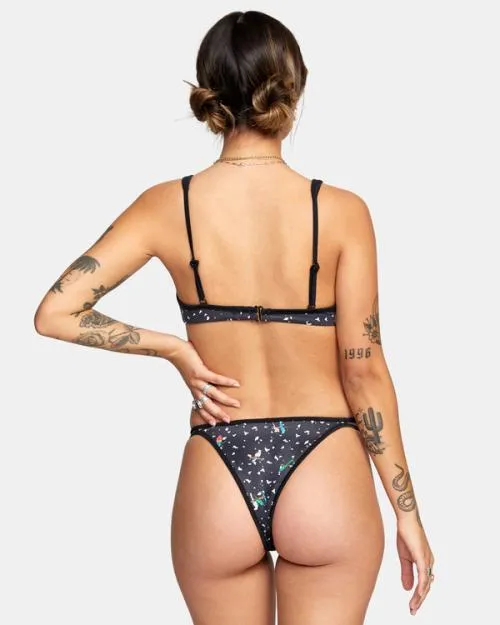 Rvca LP X KLW Uncaged French Bikini Bottoms Rvca Black Women Bikini Bottoms