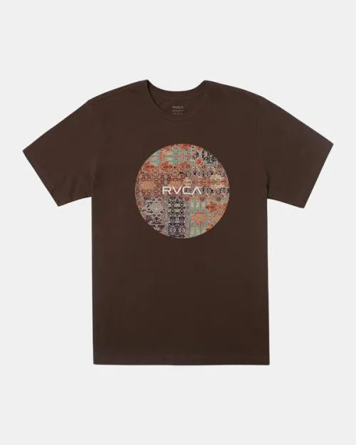 Rvca Motors TShirt Chocolate Men Short Sleeves