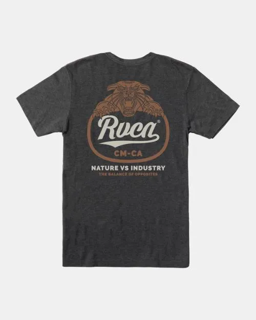 Rvca Pantero TShirt Black Men Short Sleeves