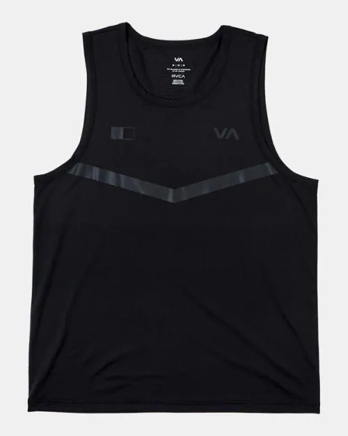 Rvca Runner Tank Top Black SportMen Tees and Tanks