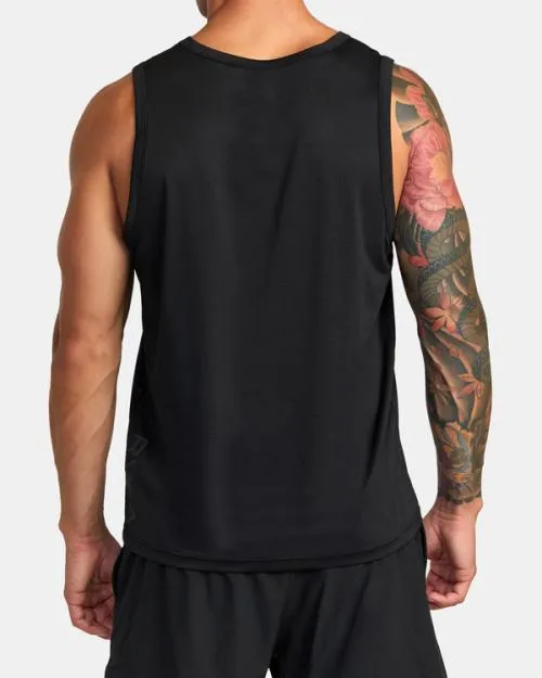 Rvca Runner Tank Top Black SportMen Tees and Tanks