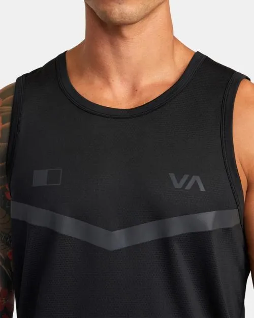 Rvca Runner Tank Top Black SportMen Tees and Tanks